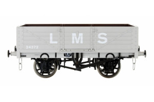 5 Plank Wagon LMS Grey 24372