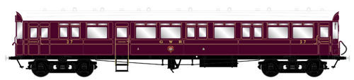 #D# Autocoach GWR Lined Crimson 37