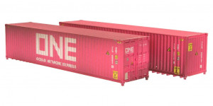 40ft Container Set (2) ONE Weathered