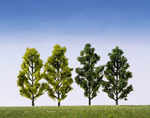 Birch (2) and Poplar (2) Trees 70mm
