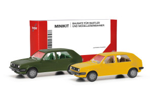 *Minikit VW Golf II 4 Door Set (2) Broom Olive Green/Yellow