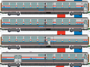 Viewliner II Coach Set (4) Amtrak PhIII