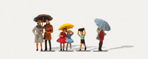 *Pedestrians in the Rain (6) Figure Set