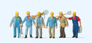 Track Workers (6) with Tools Exclusve Figure Set