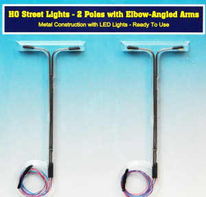 #D# US Street Light Double Pole w/2 Elbow Arms (2)