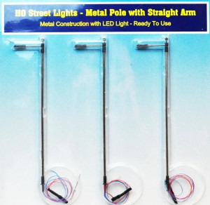 #D# US Street Light Metal Pole w/Straight Arm (3)