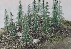 #D# Snow Covered Fir Trees 90mm (8) & 110mm (8)