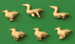 Unpainted Whitemetal Herons and Seagulls